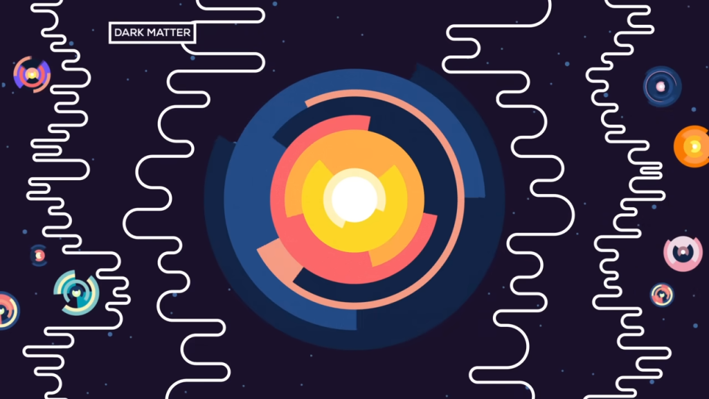 Kurzgesagt「ダークマターとダークエネルギーとは何か?」動画の一場面