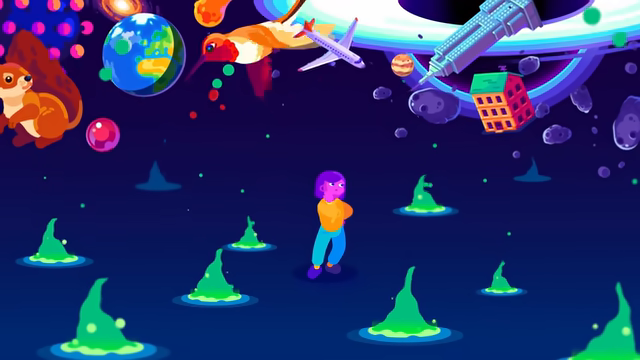 Kurzgesagt「あなたは宇宙の中心なのだ（文字通り）」動画の一場面